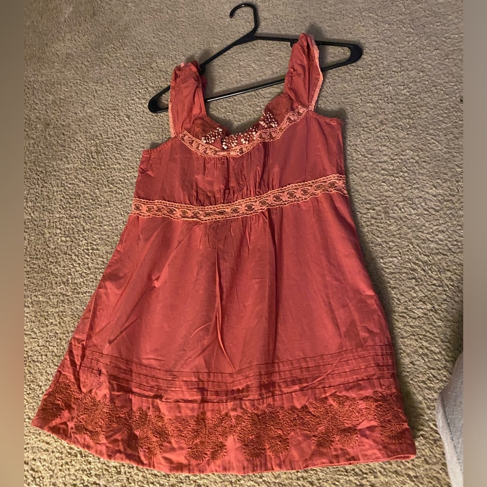 Pink shirt with slight ruffles